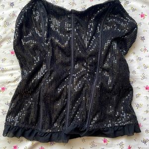 Black Sparkly Corset